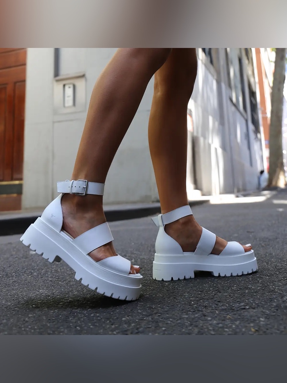 Windsor Smith White Reveal platform chunky sandals